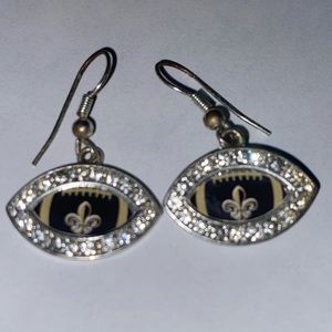 🏈Saints Football Earrings WHO DAT